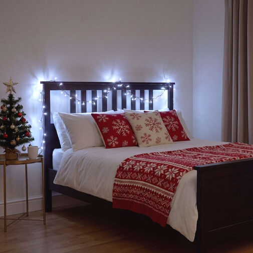 59766C • Svetelná reťaz – 5 m – studená biela – 100 LED – 100–240 V – 6 W – zelený kábel