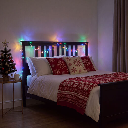59769T • Svetelná reťaz – 30 m – farebná – 600 LED – 220–240 V – 6 W – priehľadný kábel