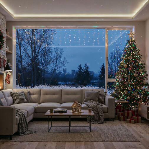 59770 • Svetelná reťaz – 15 m – 600 LED – 220–240 V – 6 W – priehľadný kábel