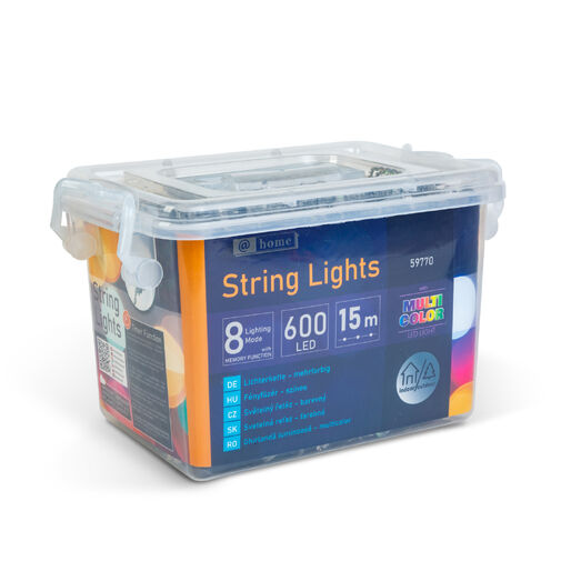 59770 • Svetelná reťaz – 15 m – 600 LED – 220–240 V – 6 W – priehľadný kábel