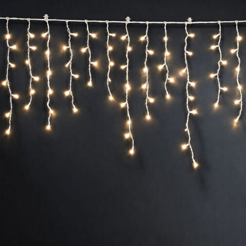 59770W • Svetelný záves – 15 m – teplá biela – 600 LED – 100–240 V – 6 W – priehľadný kábel
