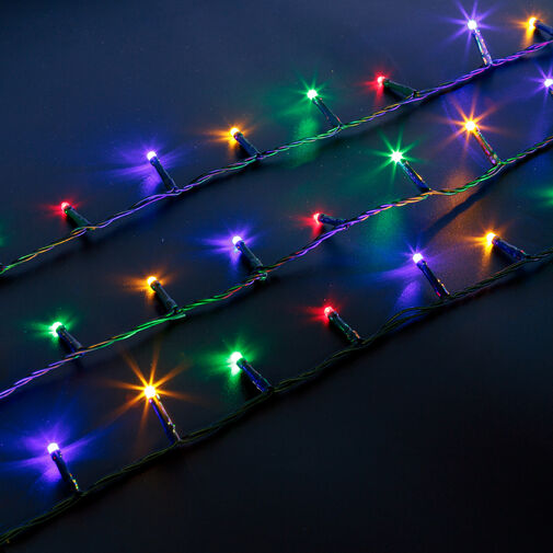 59771 • Svetelná reťaz - 50 m - farebná - 1000 LED - 220-240V - 9W - zelený kábel