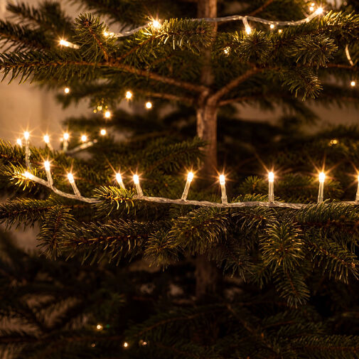 59771W • Svetelná reťaz – 50 m – teplá biela – 1000 LED – 220–240 V – 9 W – priehľadný kábel