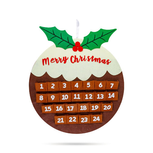 59781 • Vianočná dekorácia – adventný kalendár – ozdoba – filc – na zavesenie – 50 x 50 cm