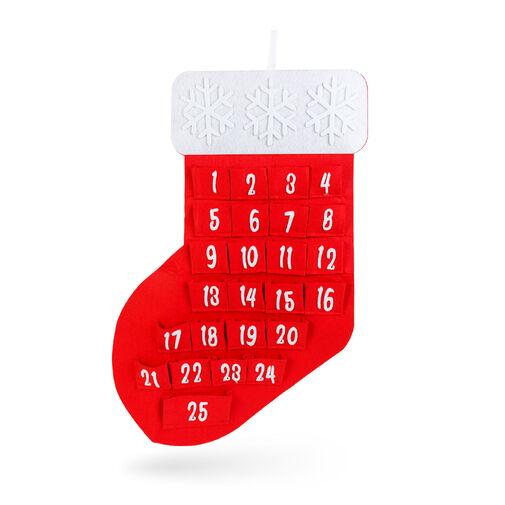 59782 • Vianočná dekorácia – adventný kalendár – mikulášska čižma – 59 x 36 cm
