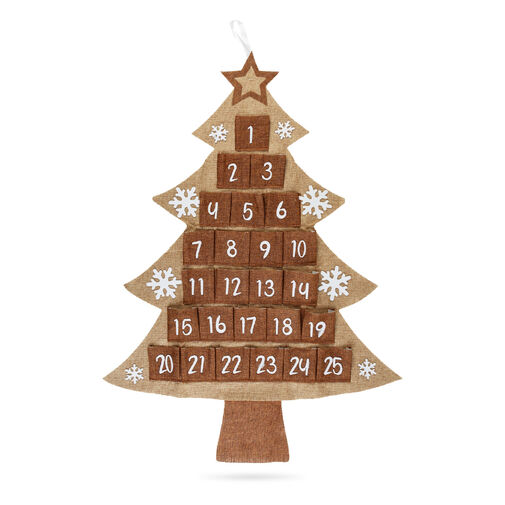 59783 • Vianočná dekorácia – adventný kalendár – vianočný stromček - 85 x 60 cm
