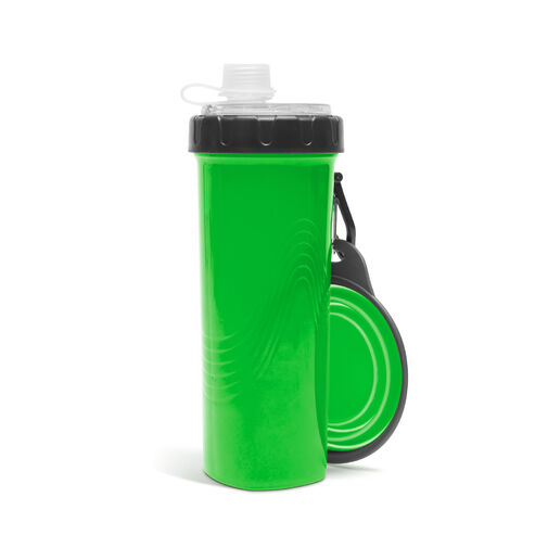 60034B • Skladacia miska s fľašou - zelená