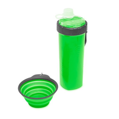60034B • Skladacia miska s fľašou - zelená