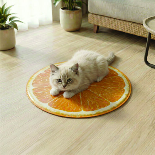 60094A • Chladiaca podložka pre domáce zvieratá – kivi, pomaranč, melón – 50 cm