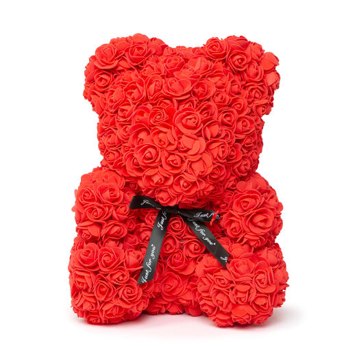 A0221-L • Macík z ruží - Červený - 70 cm
