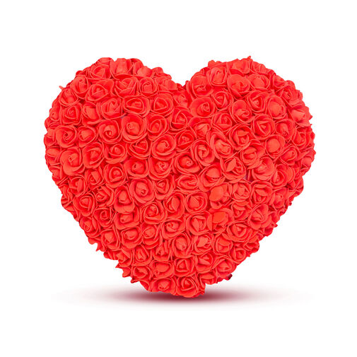 A0221-PSZ • Srdce z ruží -  červené - 40 cm