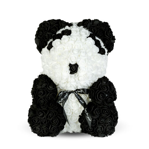 A0221-RF • Macík z ruží - ružový - biely - 40 cm