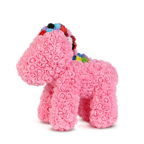 A0221-U • Ružový poník – ružová – 40 cm