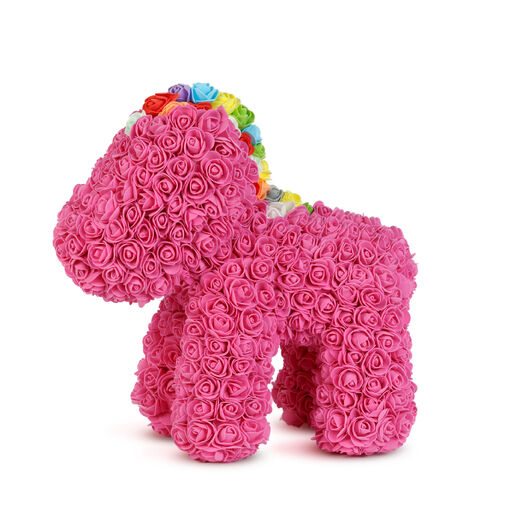 A0221-U • Ružový poník – ružová – 40 cm