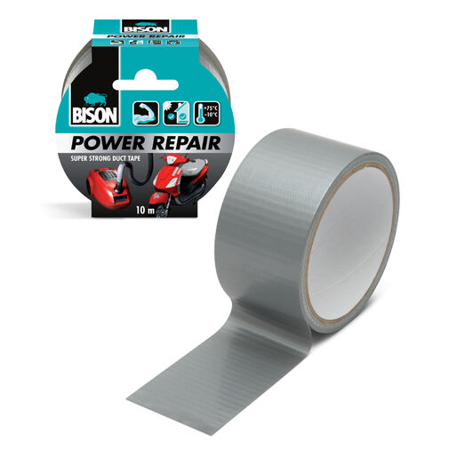B12507 • BISON Power Repair posilnená lepiaca páska - sivá - 10 m