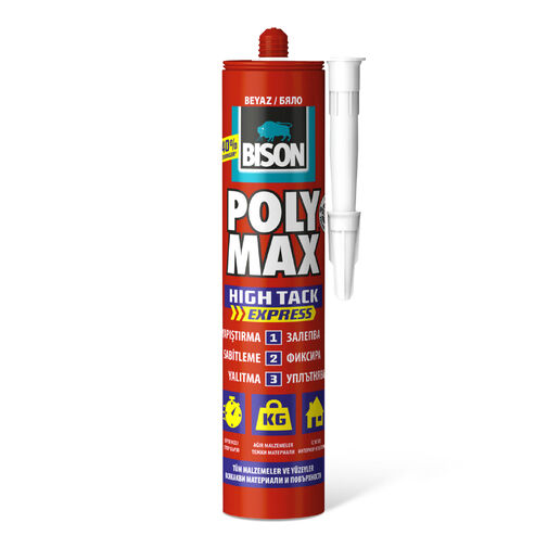 B25017 • BISON Poly Max univerzálny tmel, SM polymérové lepidlo, 425 g