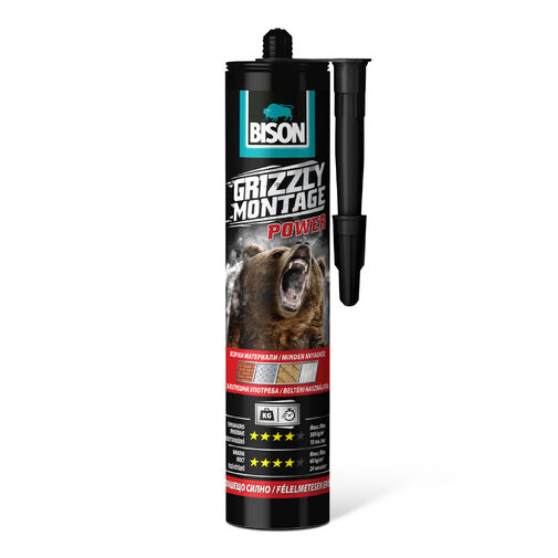 B27447 • BISON Grizzly silné montážne lepidlo, 370 g