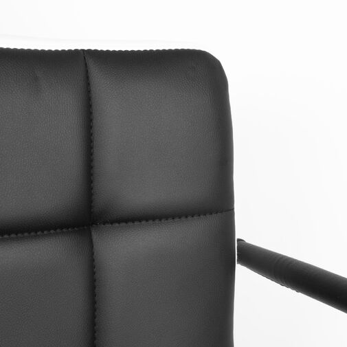 BMD1105BK • Barová stolička s opierkou - čierna - 43 x 36 cm