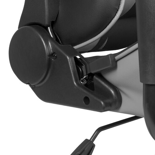 BMD1106GY • Gamer stolička - s vankúšom do pása, vankúšom na hlavu - sivá