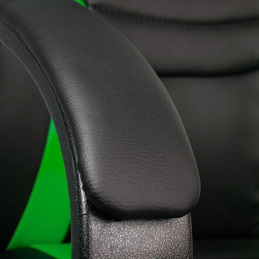 BMD1109GR • Gamer stolička s ľakťovou opierkou - zelená -  71 x 53 cm / 53 x 52 cm