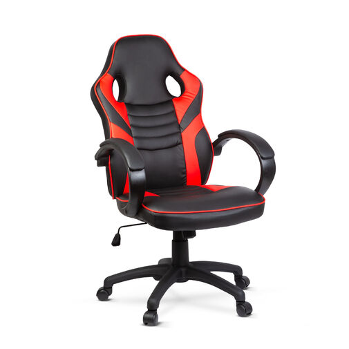 BMD1109RD • Gamer stolička s lakťovou opierkou - červená - 71 x 53 cm / 53 x 52 cm