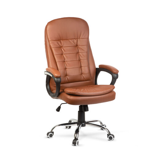 BMD1110BR • Kancelárska stolička s lakťovou opierkou - hnedá - 74 x 54 / 54 x 50 cm