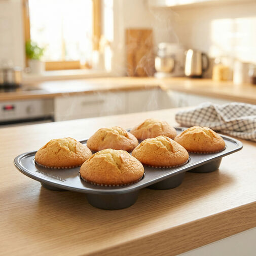 BS10006 • Baker’s Secret Classic Line forma na pečenie 6 muffinov – 31,3 x 18,6 x 3,6 cm