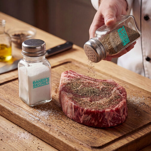 BS40149 • Baker's Secret – sada soľničky a koreničky – sklo – 9,2 cm – 2 ks / sada