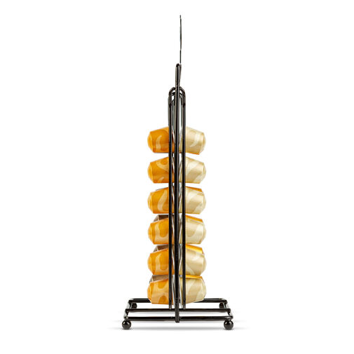 BW0998 • Kovový stojan na kávové kapsule – na 28 kapsúl Nespresso – 125 x 115 x 340 mm – matná čierna