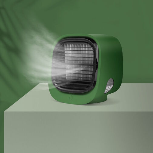 BW2009GR • Prenosný mini chladič vzduchu - USB - zelená