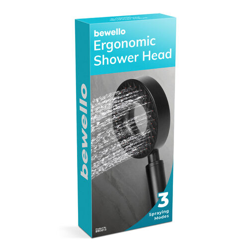 BW3013 • Ergonomická sprchovacia hlava - 3 funkcie - matná čierna