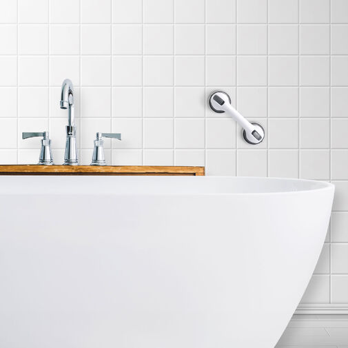 BW3036 • Kúpeľňové madlo – s prísavkou – plast – biele – 30 cm