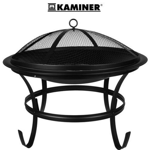 DA00115 • Záhradný gril s pokrievkou – 56 cm – čierny