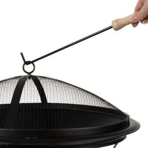 DA00115 • Záhradný gril s pokrievkou – 56 cm – čierny