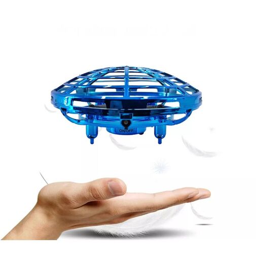 DA00149 • UFO drón lietajúca detská hračka – s LED svetlom, na batériu – 11 x 11 x 4 cm