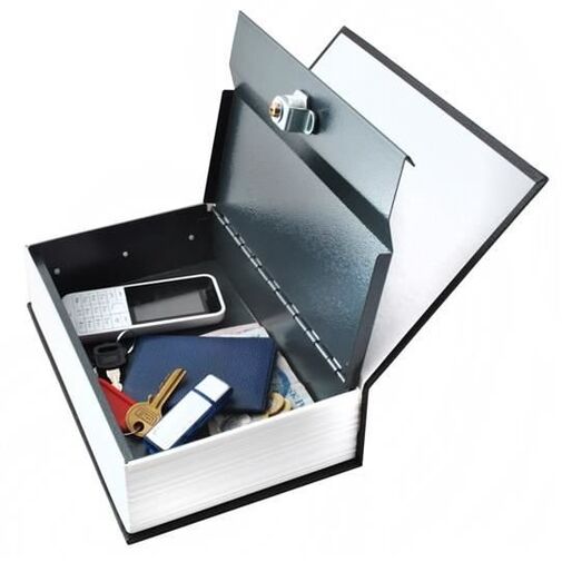DA00338 • Trezor – v dizajne knihy – 24 x 15,5 x 5,5 cm – čierny