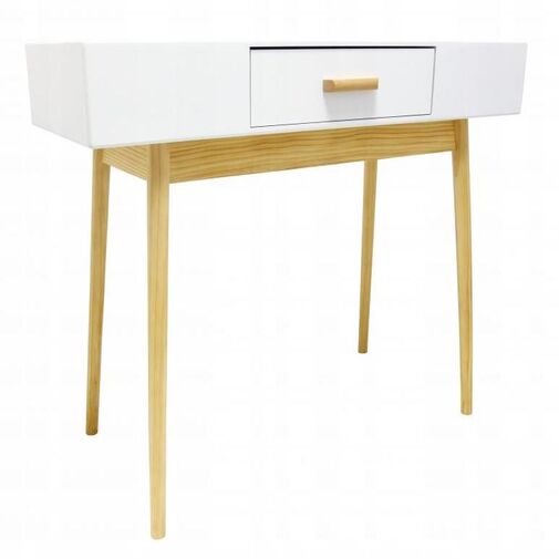 DA00366B • Stôl s 1 zásuvkami „Scandinavia” 90 x 40 x 79 cm – biely