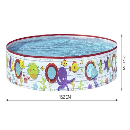 DA00532 • Detský bazén s pevnou stenou - morský vzor - 152 x 25 cm