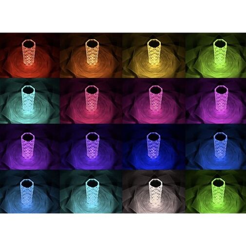 DA01021 • RGB LED lampa s efektom ruže - s akumulátorom - akryl - USB