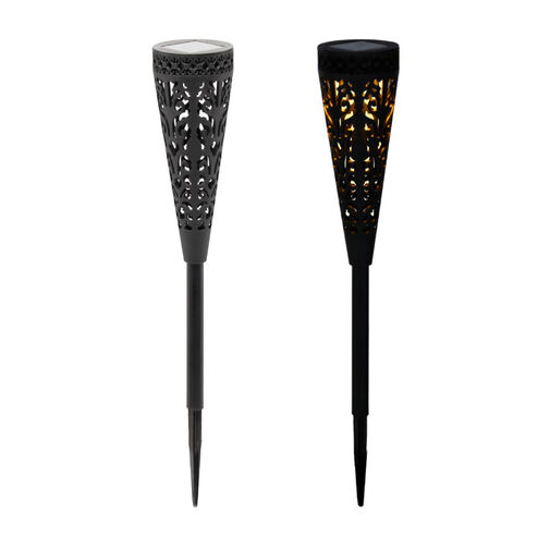 DA01191 • Solárna lampa – 7 x 7 x 40 cm – teplá biela – čierna