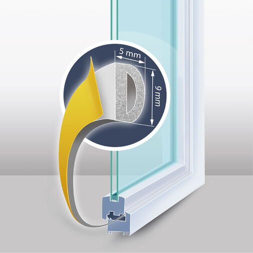 T11599WH • Samolepiaca izolácia na dvere/okno