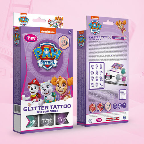 TY50210 • TyToo Paw Patrol dievčenská sada trblietavého tetovania