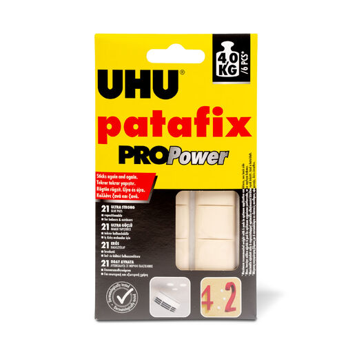 U40790 • UHU Patafix PROPower - biela lepiaca guma - 21 ks / balenie