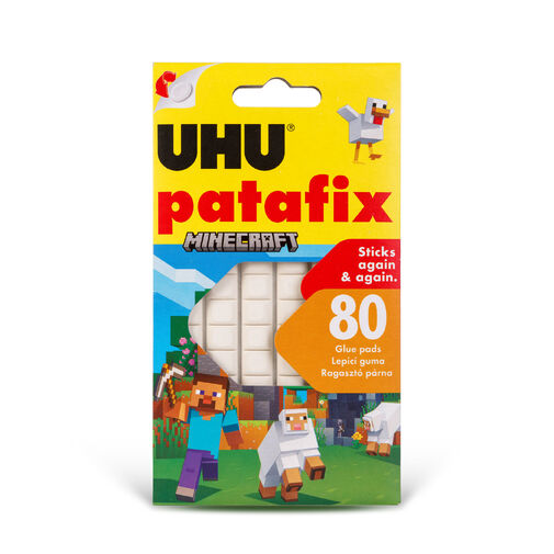 U41988 • UHU Patafix lepiaca hmota – biela – 80 ks – Minecraft